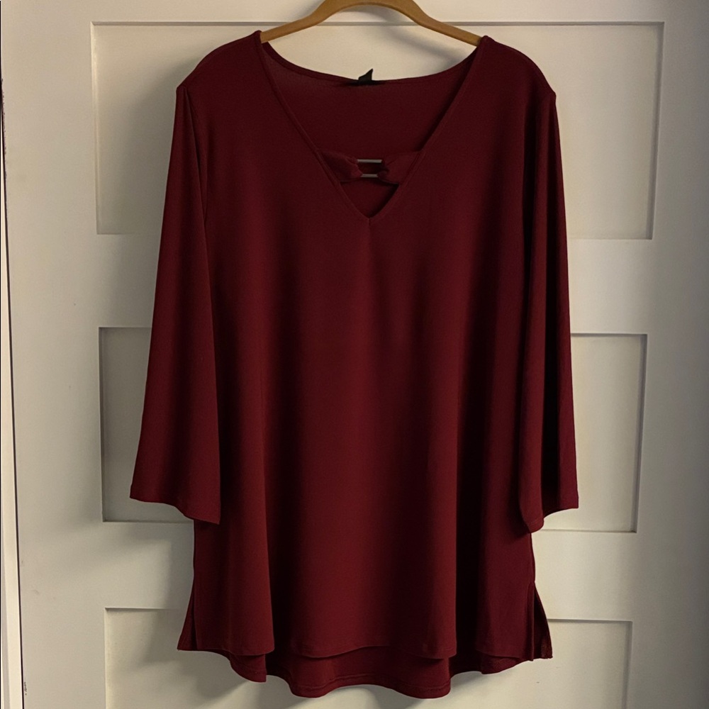 Alfani Burgundy Women's Blouse